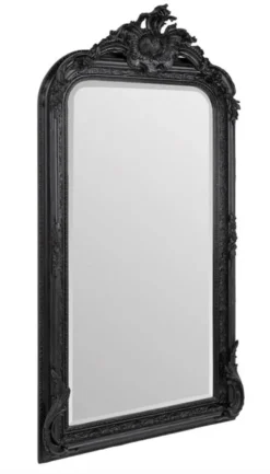 Casa Padrino Barock Spiegel Schwarz 90 x H. 160 cm - Wandspiegel Antik Stil Möbel