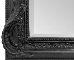Casa Padrino Barock Spiegel Schwarz 90 x H. 160 cm - Wandspiegel Antik Stil Möbel