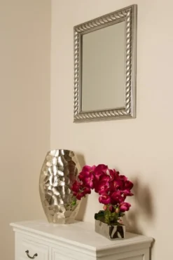 Casa Padrino Barock Spiegel / Wandspiegel Antik Silber 52 x H. 62 cm - Barockmöbel