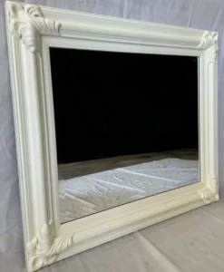Casa Padrino Barock Spiegel Weiß 80 x H. 70 cm - Barock Möbel
