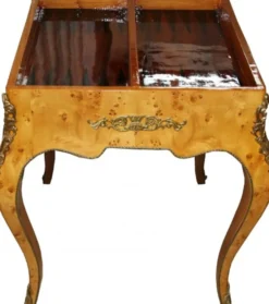 Casa Padrino Barock Spieltisch Schach / Backgammon Tisch Mahagoni L 60 x B 60 x H 71 cm - Möbel Antik Stil Barock