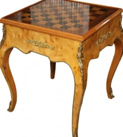 Casa Padrino Barock Spieltisch Schach / Backgammon Tisch Mahagoni L 60 x B 60 x H 71 cm - Möbel Antik Stil Barock