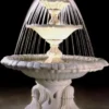 Casa Padrino Barock Springbrunnen / Gartenbrunnen Ø 145 x H. 180 cm - Luxus Gartendeko