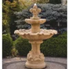 Casa Padrino Barock Springbrunnen Beige Ø 100 x H. 146 cm - Prunkvoller Gartenbrunnen