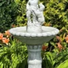 Casa Padrino Barock Springbrunnen Grau Ø 63 x H. 137 cm