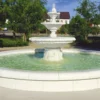 Casa Padrino Barock Springbrunnen Weiß Ø 145 x H. 180 cm - Garten Deko Brunnen
