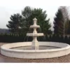 Casa Padrino Barock Springbrunnen mit Brunnenumrandung Grau Ø 800 x H. 400 cm - Riesiger Nostalgischer Gartenbrunnen - Hotel Brunnen - Garten Deko