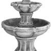 Casa Padrino Barock Springbrunnen Grau Ø 65 x H. 100 cm
