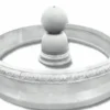 Casa Padrino Barock Springbrunnen Weiß Ø 240 x H. 90 cm - Runder Gartenbrunnen im Barockstil Garten Brunnen