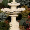 Casa Padrino Barock Springbrunnen Sandfarben Ø 100 x H. 146 cm