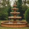 Casa Padrino Barock Springbrunnen Umrandung Braun Ø 280 x H. 35 cm
