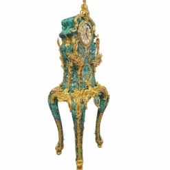 Casa Padrino Barock Standuhr Malachitgrün / Gold H. 185 cm - Barock Möbel