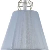Casa Padrino Barockstil Hängeleuchte mit dekorativer Golddraht Umrahmung, Weiß, Durchmesser 18 cm, Höhe 28 cm