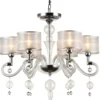 Casa Padrino Barockstil Kronleuchter 6-flammig in Silber Ø 71 x H. 68 cm - Prunkvoller Barock Lüster