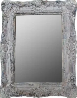 Casa Padrino Barockstil Spiegel / Wandspiegel Antik Grau 42 x H. 54 cm - Barock Möbel