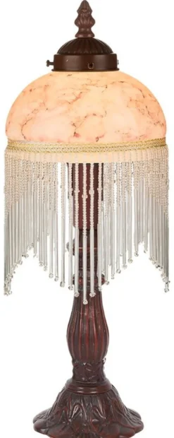 Casa Padrino Barockstil Tischleuchte / Hockerleuchte Mehrfarbig Ø 15 x H. 34 cm - Barock & Jugendstil Möbel