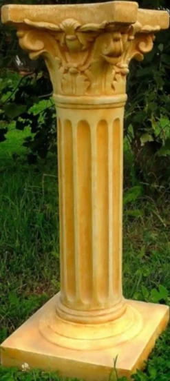 Casa Padrino Barock Säule / Blumensäule 29 x 29 x H. 74 cm - Prunkvolle Gartensäule im Barockstil