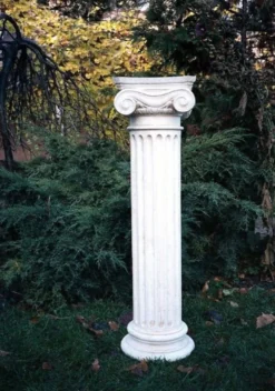 Casa Padrino Barock Säule / Gartensäule Weiß 24 x 24 x H. 90 cm - Gartendeko Accessoires