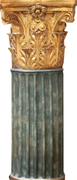 Casa Padrino Barock Säule Gold / Grün 82.5 x 28 cm - Antik Stil Säule