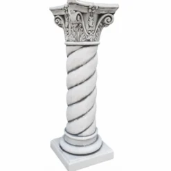 Casa Padrino Barock Säule Grau H. 100 cm - Prunkvolle Barockstil Garten Deko Stein Säule - Garten & Terrassen Deko