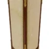 Casa Padrino Barock Säule Mahagoni / Creme mit Marmorbesatz