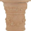 Casa Padrino Barock Säule Terracotta Ø 72 x H. 80 cm - Handgefertigte Keramik Deko Säule - Barock Garten Terrassen Deko
