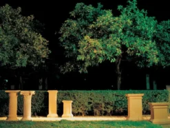 Casa Padrino Barock Säule Terracotta 44 x 44 x H. 105 cm - Handgefertigte Keramik Deko Säule - Barock Garten Terrassen Deko