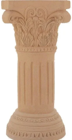 Casa Padrino Barock Säule Terracotta 44 x 44 x H. 105 cm - Handgefertigte Keramik Deko Säule - Barock Garten Terrassen Deko