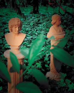 Casa Padrino Barock Säule Terracotta Ø 31 x H. 86 cm - Handgefertigte Keramik Deko Säule - Barock Garten Terrassen Deko
