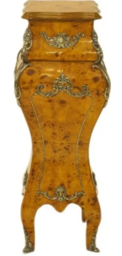 Casa Padrino Barock Säule Wurzelholz Optik - Beistelltisch - Säule H 60 x B 25 x T 25 cm