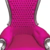 Casa Padrino Barock Thron Sessel Majestic in Pink und Silber, Riesensessel, 173 x 104 x 82 cm