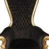 Casa Padrino Barock Thron Sessel Majestic Mod1 Schwarz/Gold - Riesensessel - Thron Stuhl
