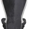 Casa Padrino Barock Thron Sessel Majestic Mod2 Schwarz/Silber, 190 cm Höhe - Massivholz Luxus Thron Stuhl