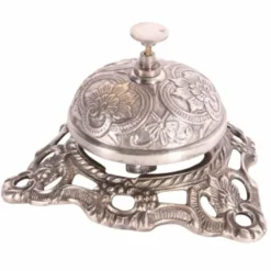 Casa Padrino Barock Tischglocke Silber 13 cm - Hotel & Gastronomie Accessoires