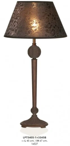 Casa Padrino Barock Tischleuchte Braun 45 x H 67 cm - Luxus Tischleuchte im nostalgischen Design