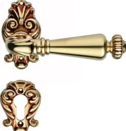 Casa Padrino Barock Türgriff Set Französisches Gold 14 x H. 8,2 cm - Barockmöbel