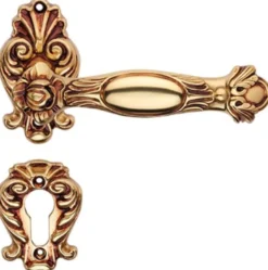 Casa Padrino Barock Türklinken Set Französisches Gold 15 x H. 8,2 cm - Barock Deko Accessoires