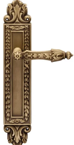 Casa Padrino Barock Türklinken Set Messing Patiniert 16,4 x H. 38,2 cm - Luxus Qualität Made in Italy