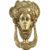 Casa Padrino Barock Türklopfer Lady Messing H. 18 cm - Barock Wohnaccessoires
