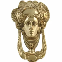 Casa Padrino Barock Türklopfer Lady Messing H. 18 cm - Barock Wohnaccessoires
