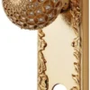 Casa Padrino Barock Türknauf Set mit Swarovski Kristallglas H. 30 cm - Made in Italy