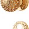 Casa Padrino Barock Türknauf Set mit Swarovski Kristallglas Ø 5,5 cm - Made in Italy
