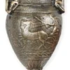 Casa Padrino Barock Vase Bronze 21 x 18 x H. 44 cm - Prunkvolle Gusseisen Blumenvase - Barock Wohnzimmer Deko - Barock Garten Deko - Barock Deko Accessoires