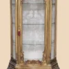 Casa Padrino Barock Vitrine Antik Gold - Prunkvoller Barock Vitrinenschrank mit Glastür und Schublade - Handgefertigte Barock Wohnzimmer Möbel
