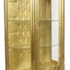 Casa Padrino Barock Vitrine Gold 80 x 40 x H. 200 cm - Prunkvoller Barock Vitrinenschrank mit Glastür und wunderschönen Verzierungen - Barock Möbel