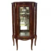 Casa Padrino Barock Vitrine im Mahagoni Design - Luxus Vitrinenschrank aus Holz und Glas - 70 x 40 x 135 cm