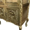 Casa Padrino Barock Vitrine im prunkvollen Gold Design - Doppel Vitrinenschrank aus Holz und Glas - 180 x 80 x 50 cm