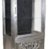 Casa Padrino Barock Vitrine im Antik Stil - Silber / Schwarz - 70 x 40 x 170 cm