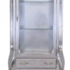Casa Padrino Barock Vitrine im prunkvollen Stil Silber / Silber 180 x 80 x 45 cm