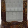 Casa Padrino Barock Vitrine Leopard - Vitrinenschrank - Wohnzimmerschrank, 73 x 36 x 176 cm